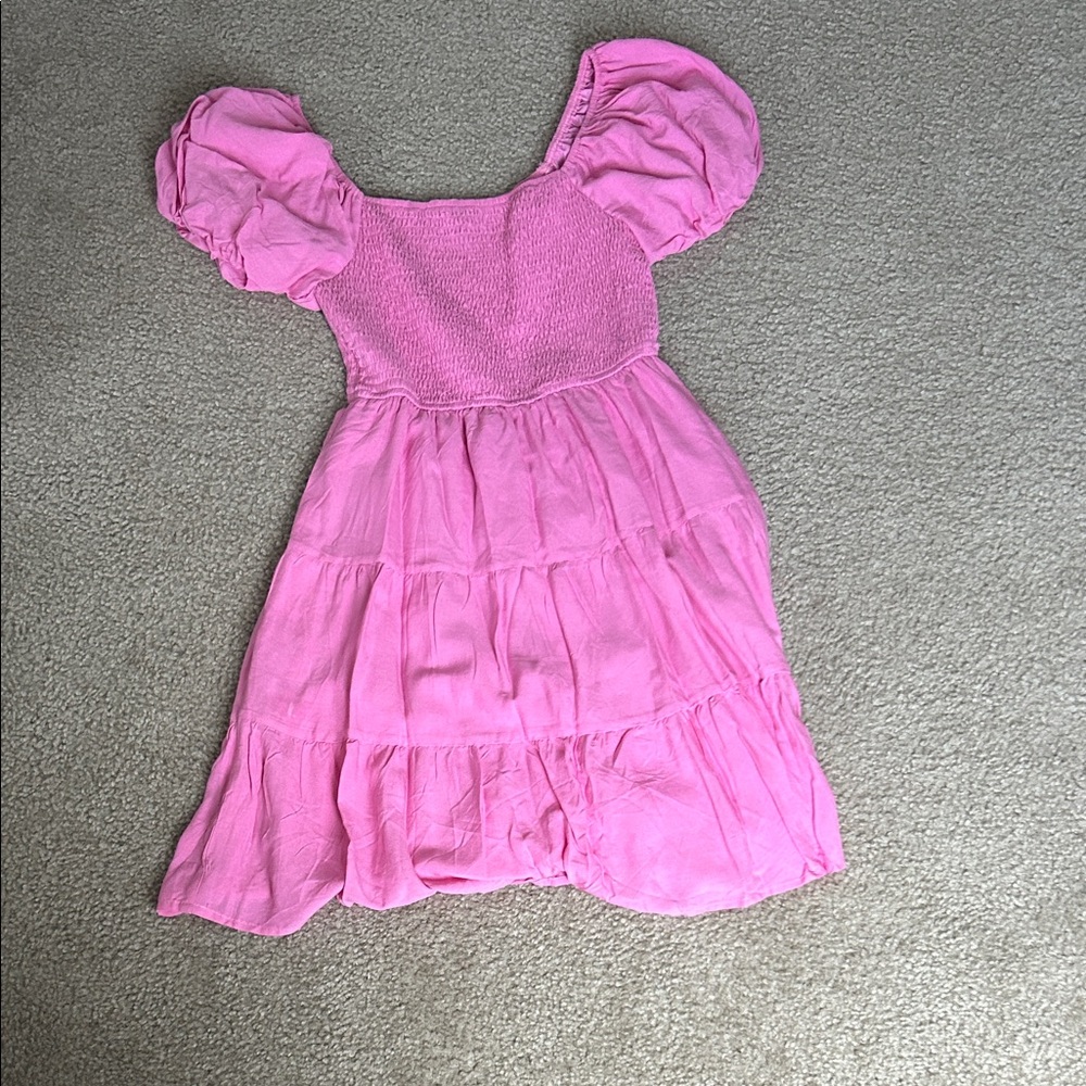 Amazon Pink Puff Sleeve Dress